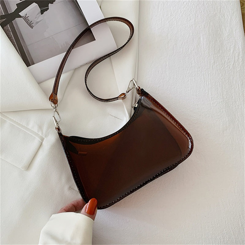 Transparente Jelly Umhängetasche – Kleine Zipper Tasche & Modische Handtasche für Damen Kaufschwan®