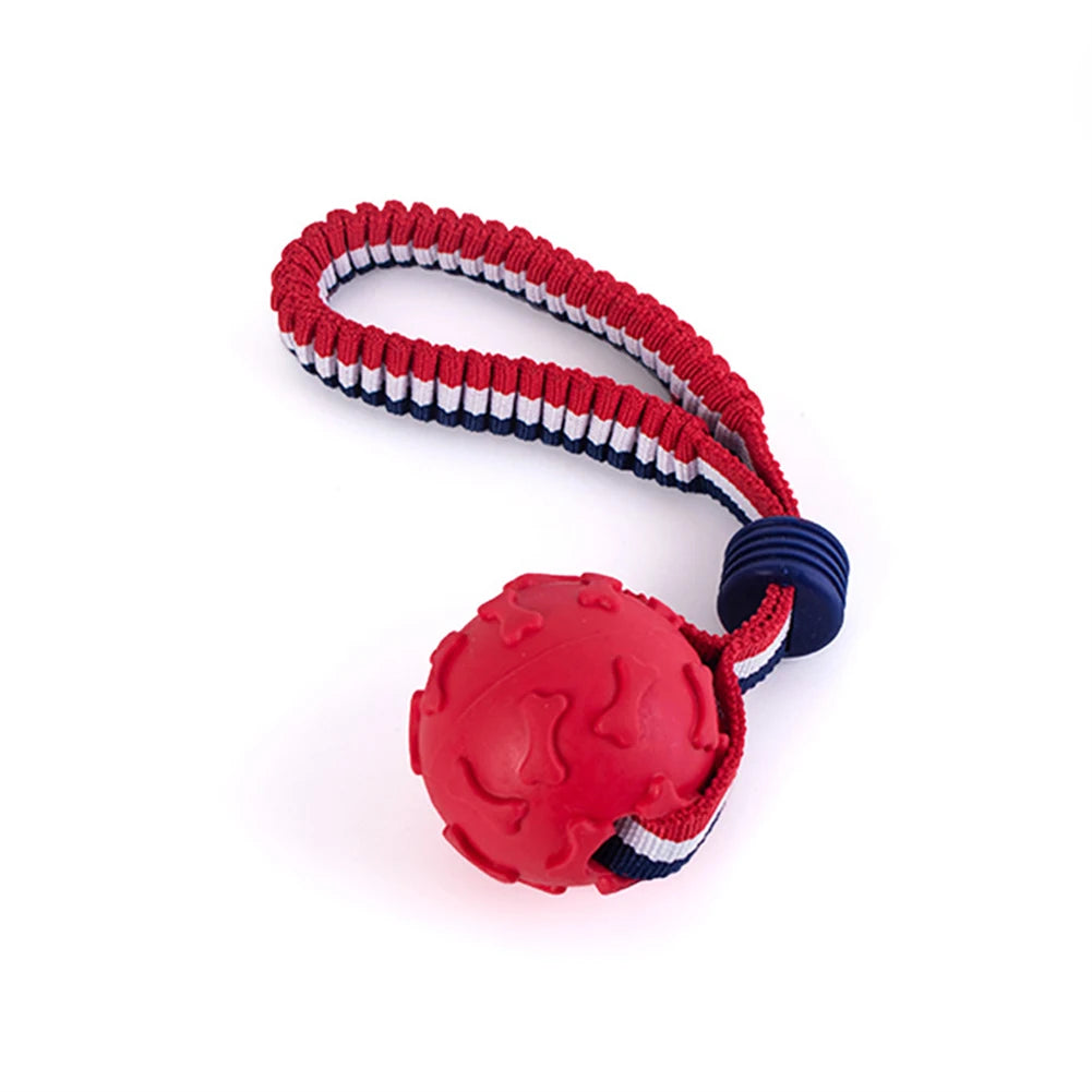 Hund Seil Knotenball – Bissfestes Kauspielzeug mit Zugseil Kaufschwan® Design 1 6.5x24cm