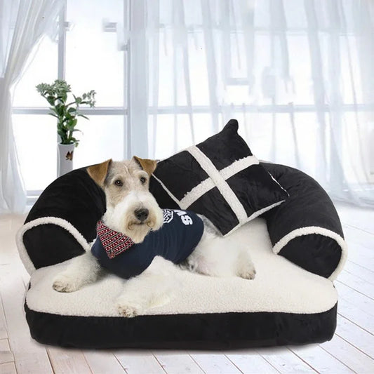 Klassisches England Haustierbett – Weiches Warmes Hunde- & Katzen Sofa Nest Kaufschwan®