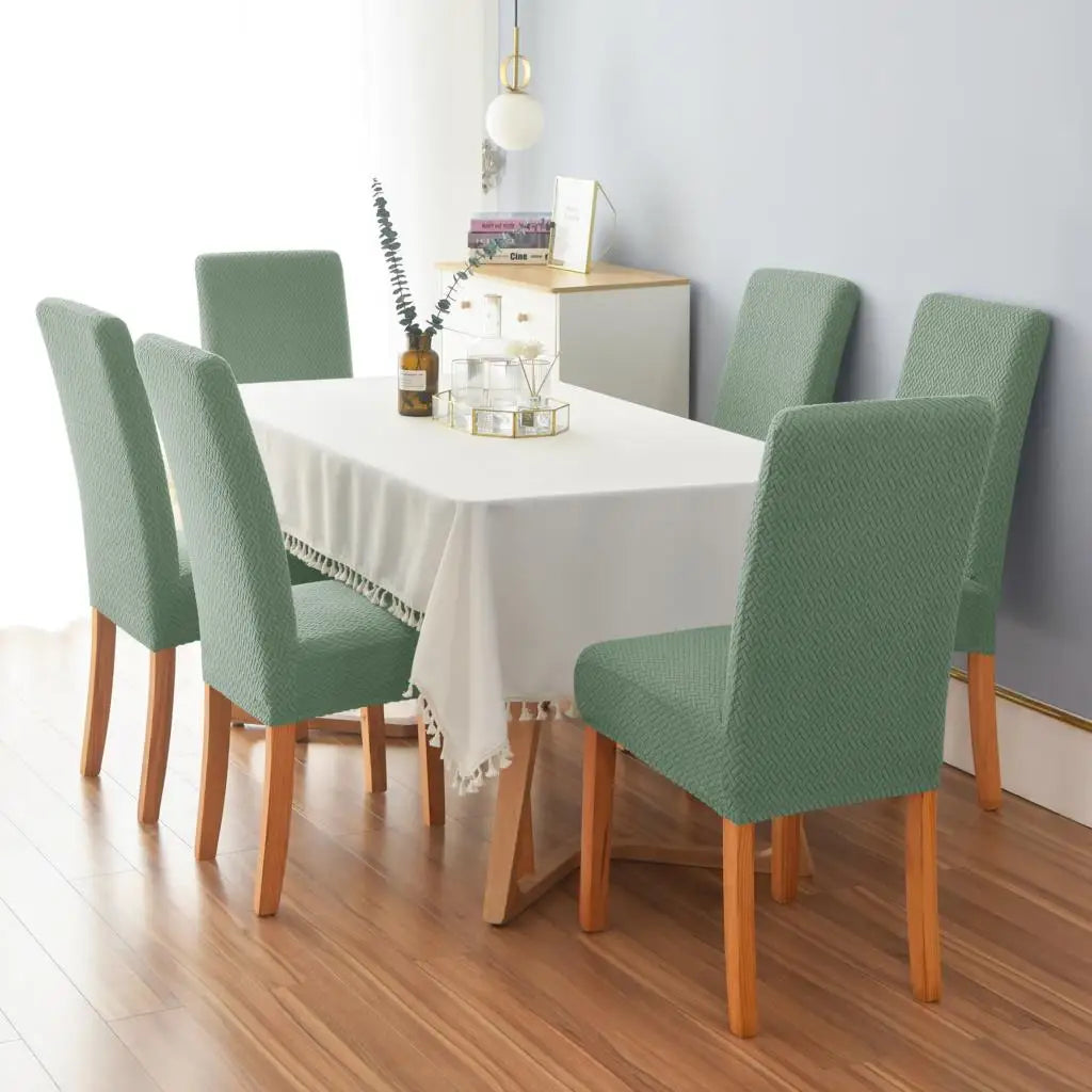 Elastischer Esszimmer Stuhlbezug – Dehnbarer Dicker Jacquard Küchenstuhl Überzug für Esszimmer, Hotel, Hochzeit & Bankett Kaufschwan®
