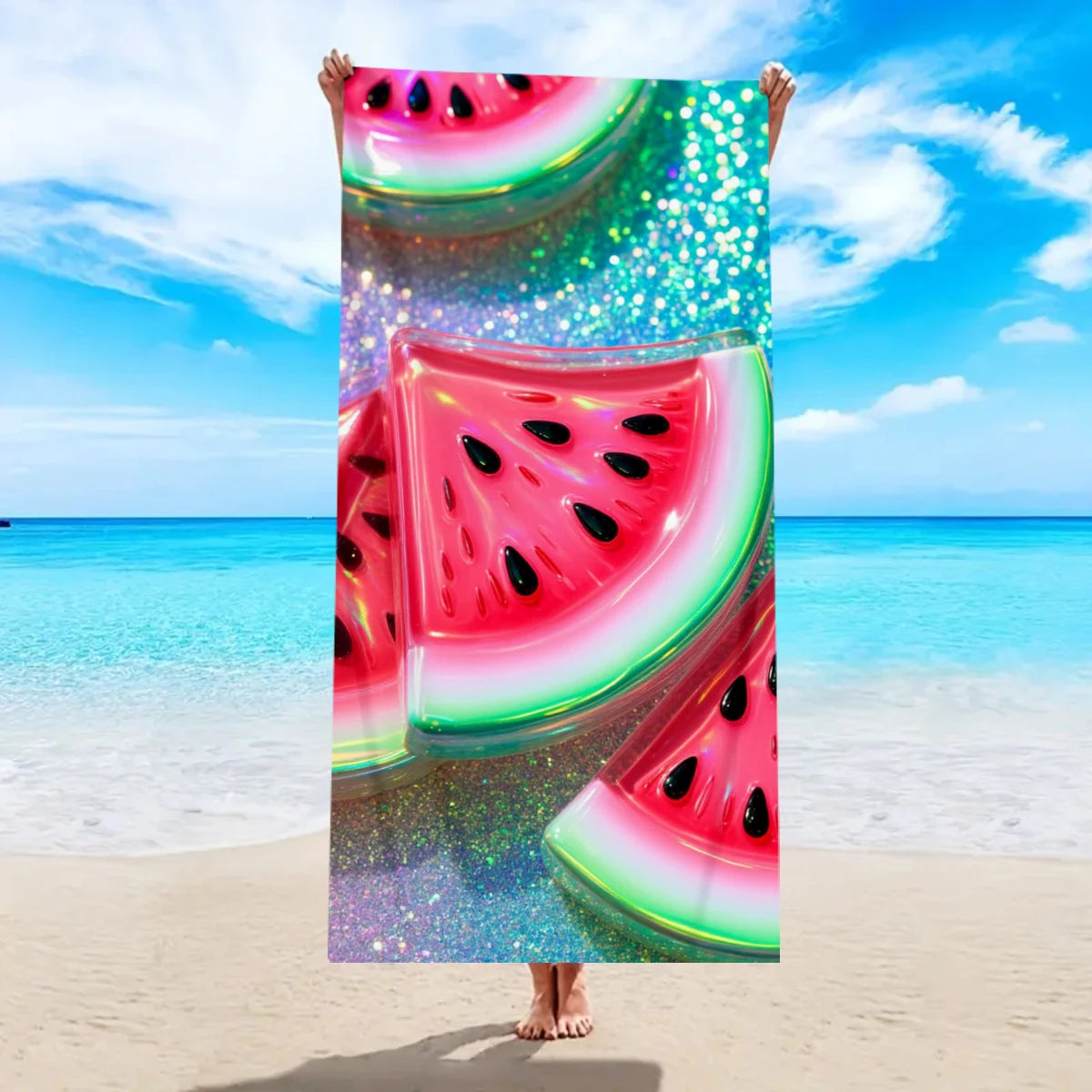 Großes Strandtuch mit Früchte-Print – Ultrafeines Mikrofaser Handtuch | Schnell Trocknend & Saugfähig für Strand, Urlaub & Camping Kaufschwan® Design 4 150x75cm