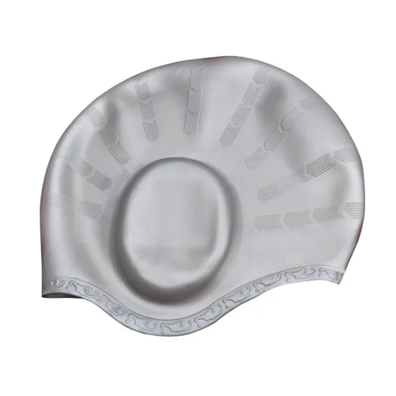 Wasserdichte Schwimmkappe aus Silikon – Hohe Elastizität | Unisex Schwimmhaube mit Ohrenschutz für Langes Haar Kaufschwan®