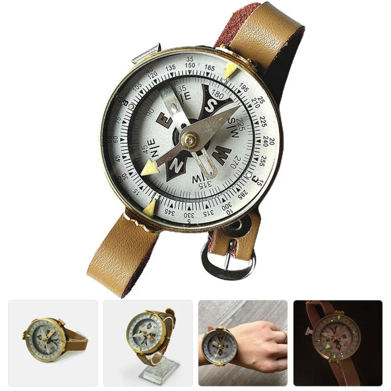 Leuchtender Kompass – Tragbares Vintage Metall Survival Tool für Camping, Wandern & Outdoor Navigation | Russisches Luopan Design Kaufschwan®