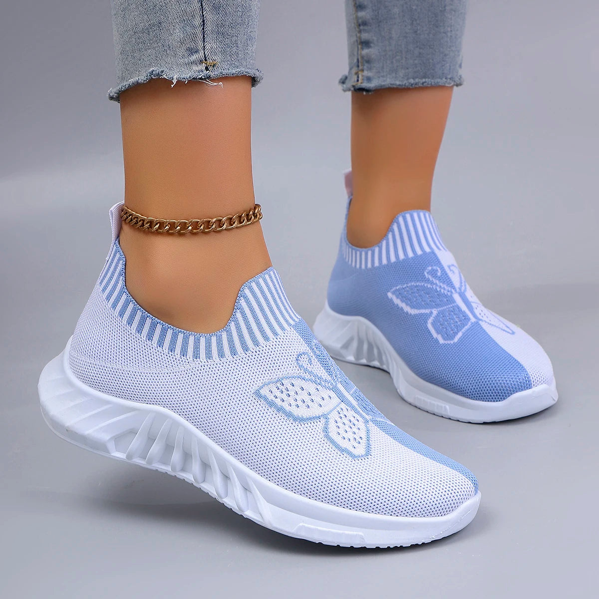 Damen Slipper – Bequeme, Atmungsaktive, Leichte & Langlebige Freizeitschuhe | Einfach zum Hineinschlüpfen Kaufschwan® Blau 37