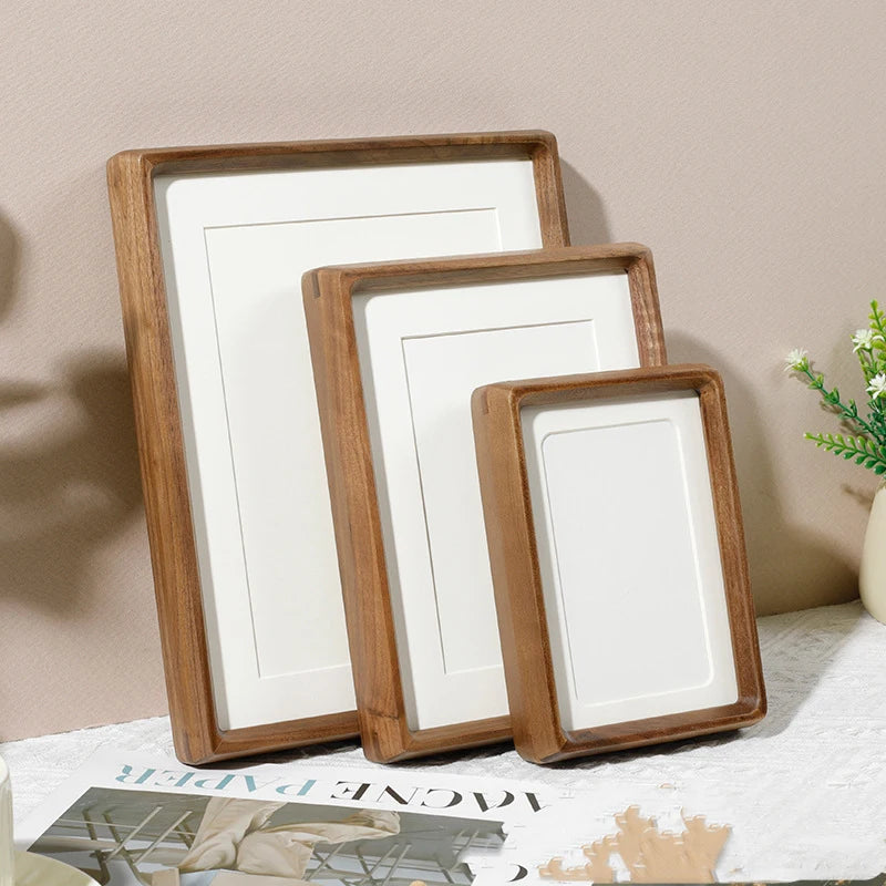 Massivholz Bilderrahmen aus Schwarznuss – Zapfenverbindung Eleganter Fotoaufsteller Kaufschwan®
