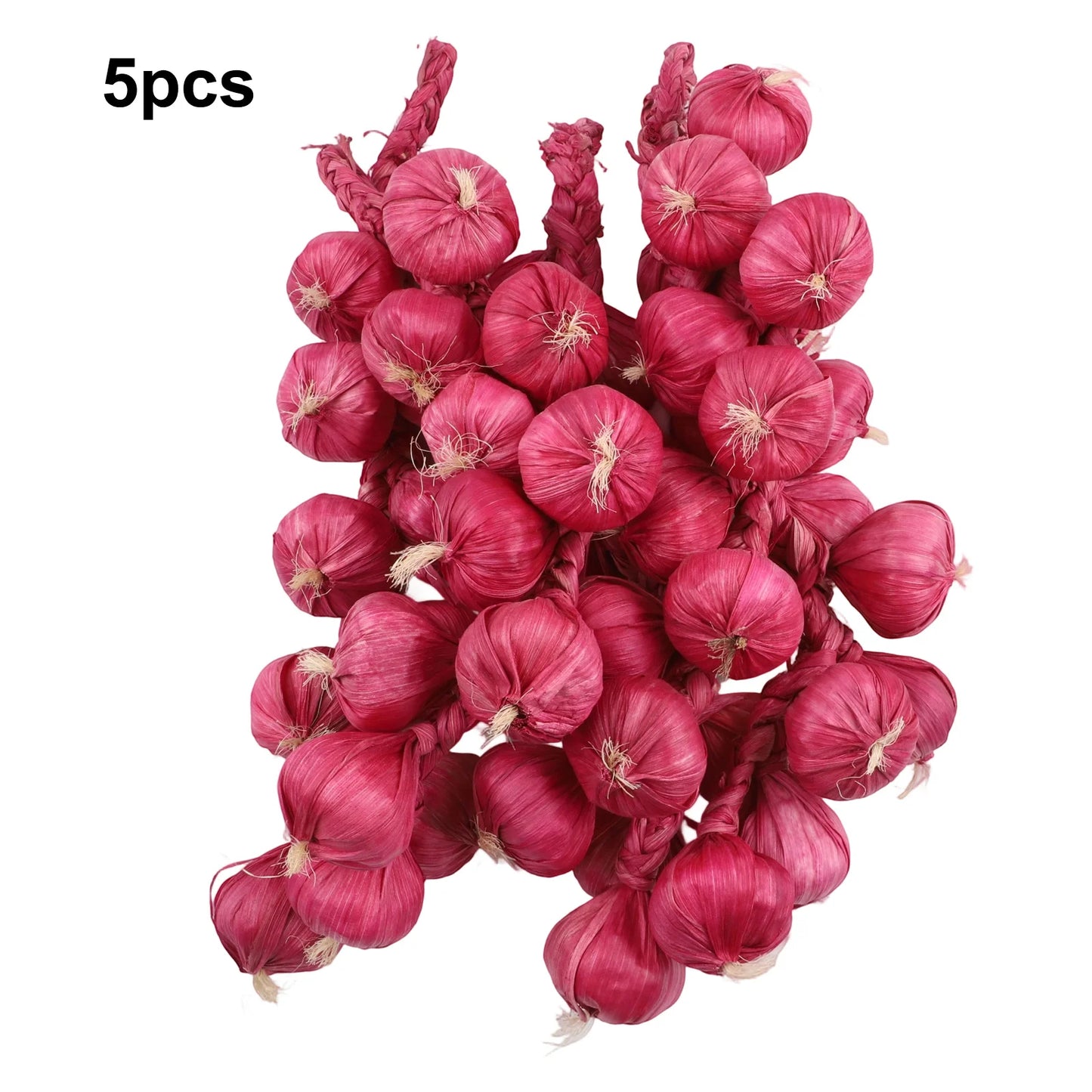 5 Stück Künstliche Knoblauch-Dekoration – Plastik Knoblauchgirlande für Küche, Party, Pub & Restaurant Kaufschwan® Lila Knoblauch