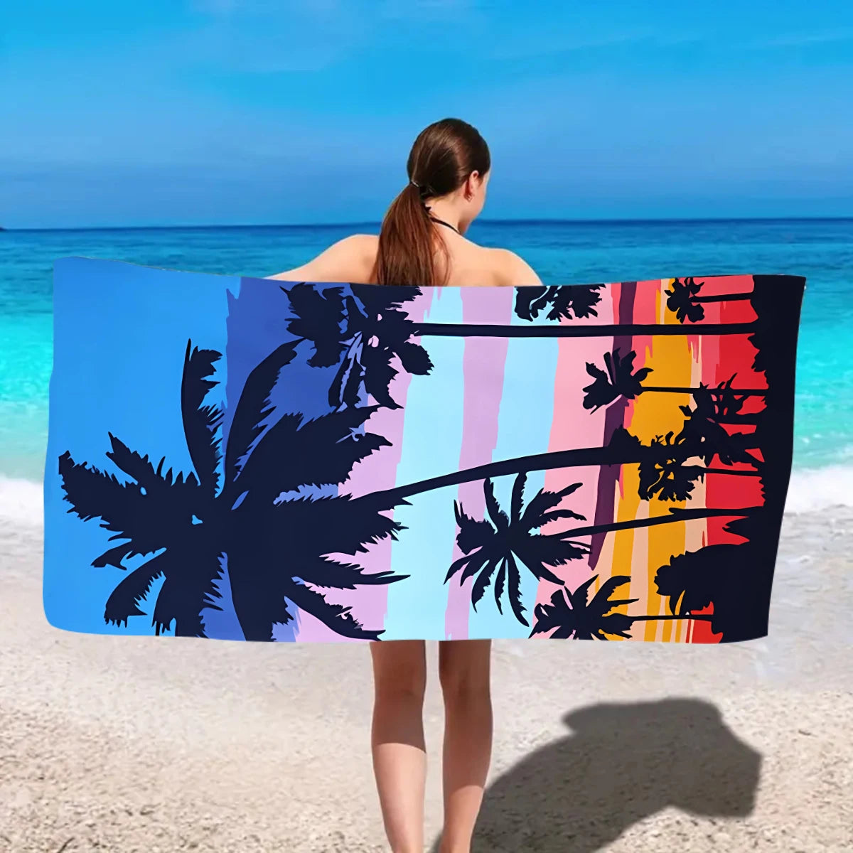 Ultrafeines Mikrofaser Strandtuch – Schnell Trocknend & Saugfähig | Multifunktionales Handtuch für Schwimmen, Yoga, Reisen & Camping Kaufschwan®