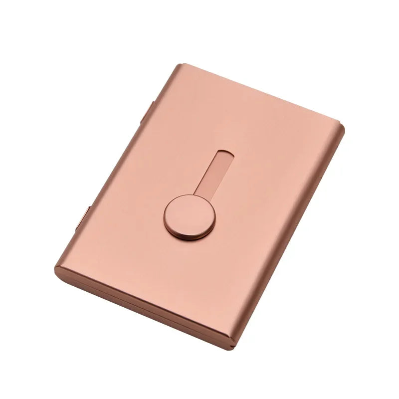 Metall Visitenkartenetui – Handdruck Ultra-Dünnes Kartenetui | Bankkarten & Mitgliedskarten Organizer Business Kartenbox Kaufschwan® Roségold