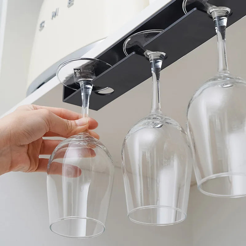Weinglas Halter für Küche & Bar – Nicht-Bohrbarer Kunststoff Weinglashalter | Wein Zubehör Aufbewahrungsrack Kaufschwan®