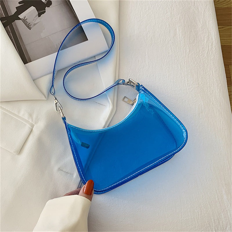Transparente Jelly Umhängetasche – Kleine Zipper Tasche & Modische Handtasche für Damen Kaufschwan®