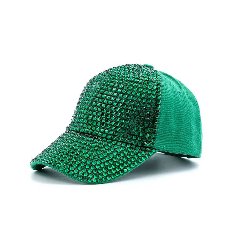 Damen Diamant Baseballkappe | Sommer & Herbst Baseballcap für Damen | Fashion Hip-Hop Reise Baseballcap Kaufschwan® Grün
