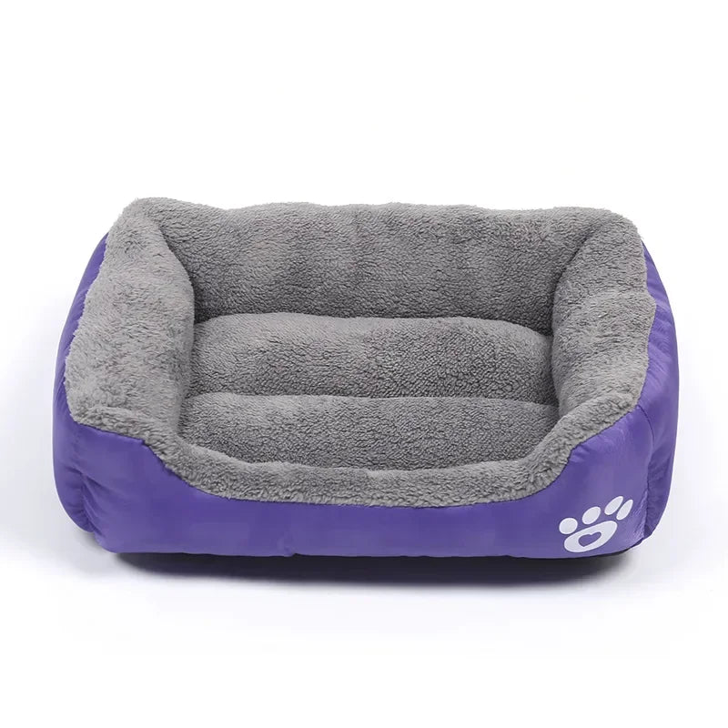 Weiches Warmes Haustierbett – Sofa Bett mit Wasserdichtem Boden für Hunde & Katzen Kaufschwan® Lila S(43x32cm)