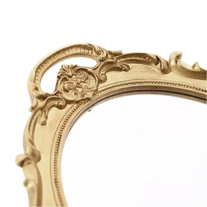 Vanity-Tablett im Europäischen Retro-Stil – Schmuck-, Kosmetik- & Parfum-Ablage mit Spiegel für Schminktisch & Wohndekoration Kaufschwan®