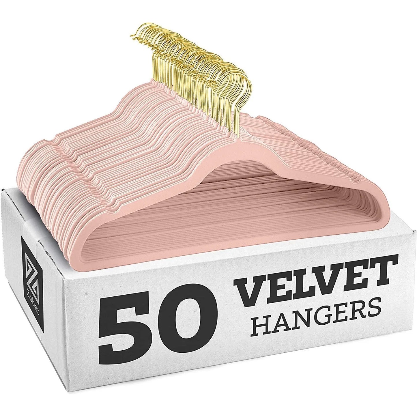 50er Set Kleiderbügel - Anti Rutsch Samt Kleiderbügel – Japanischer Stil für Kleider und Mäntel
