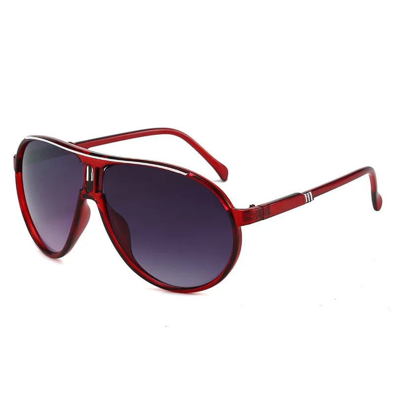 Retro Mode-Sonnenbrille – Ultraleichte UV400-Sonnenbrille zum Autofahren und für sportliche Aktivitäten im Freien, luxuriöser Stil für Herren und Damen Kaufschwan® Dunkelrot