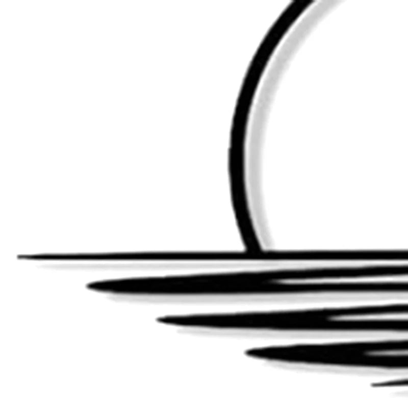 Sonnenaufgang Metall Wandbild – Sonne und Möwen Minimalistisches Linien Design 30x16 cm Kaufschwan®