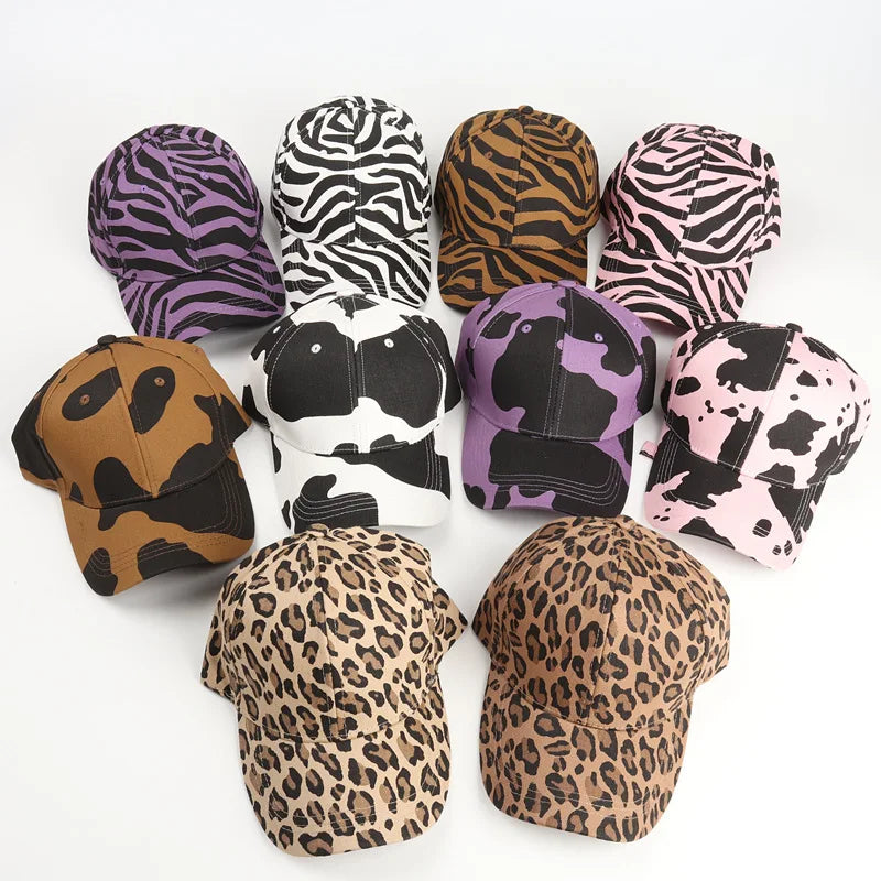 Leopard Print Baumwoll Baseballkappe | Herren & Damen Snapback Hip Hop Hat | Frühling & Sommer Baseballcap | Verstellbare Peaked Cap Kaufschwan®