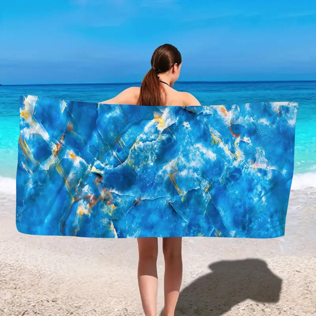 Ultrafeines Mikrofaser Schnell Trocknendes Strandtuch – Saugfähiges Handtuch für Sport, Schwimmen & Duschräume Kaufschwan®