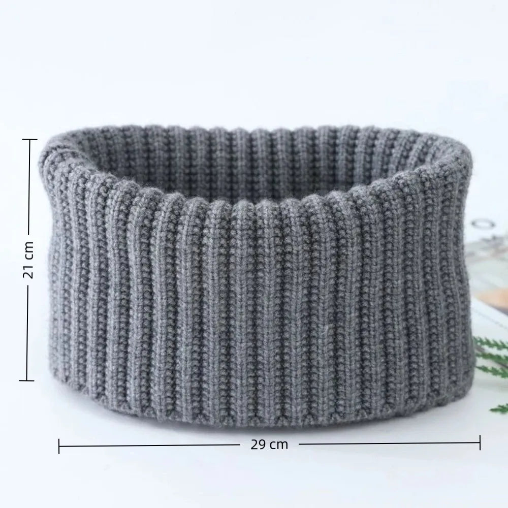 Gestrickter Halswärmer – Winddichter Warmer Winter Schal für Damen & Herren | Dickes Gestricktes Kälteschutz Schlauchtuch Kaufschwan®