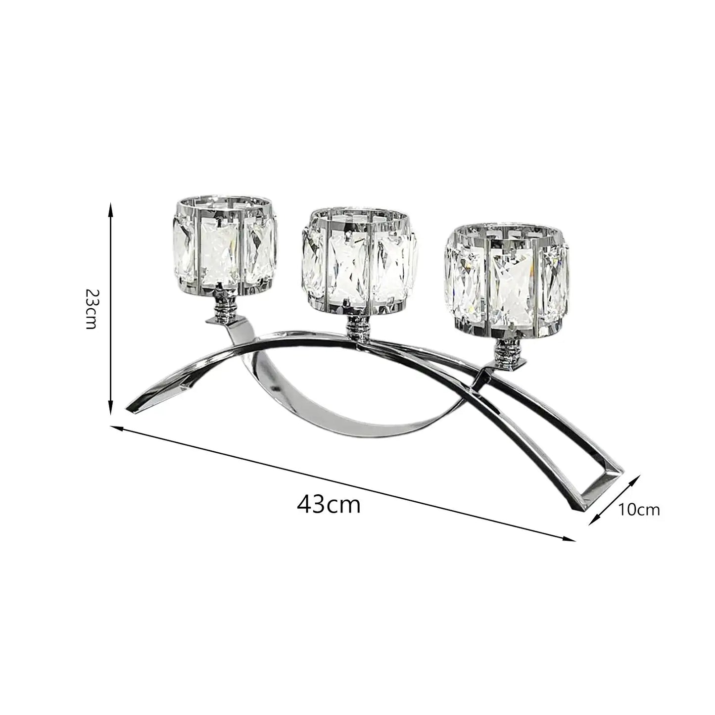 Teelicht Kerzenhalter – Eleganter 3-armiger Glas-Schalen Kandelaber für Club, Hochzeit, Event & Wohndekoration Kaufschwan®