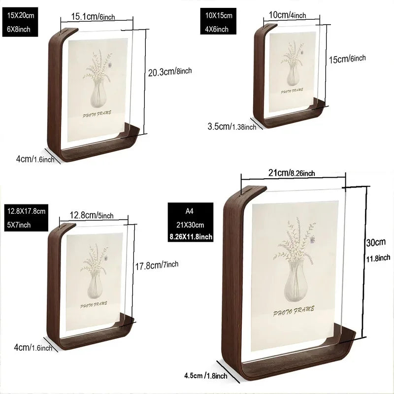Acryl Holz Doppelseitiger Bilderrahmen – Desktop Dekoration für Hochzeit und Feier Kaufschwan®