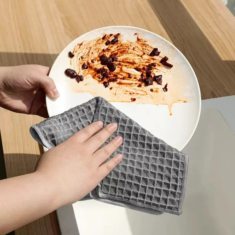 25×25 cm Küchen Reinigungstücher – Fettabweisende Mikrofaser Wischtücher | Saugfähige Geschirrtücher für Haushalt & Küche Kaufschwan®