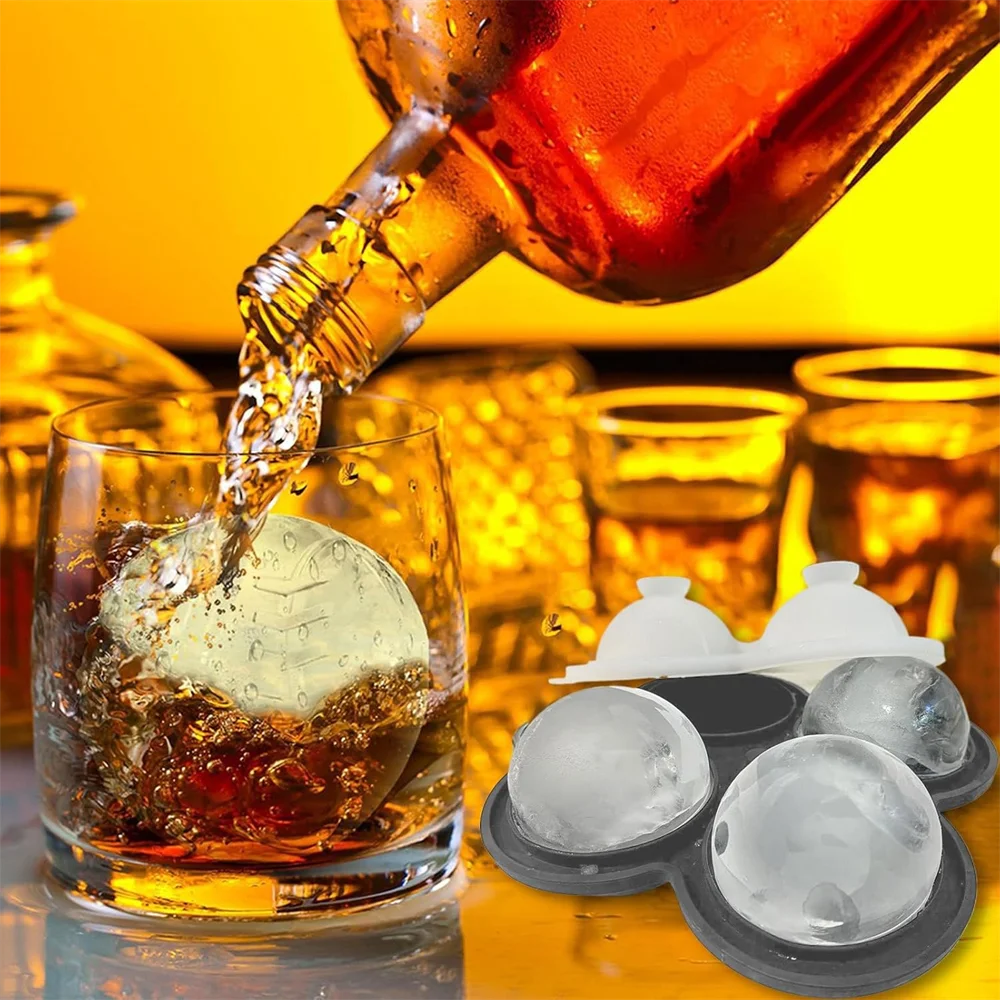 Silikon Eiswürfelform – Große Runde Eiswürfel für Cocktails & Getränke Kaufschwan®