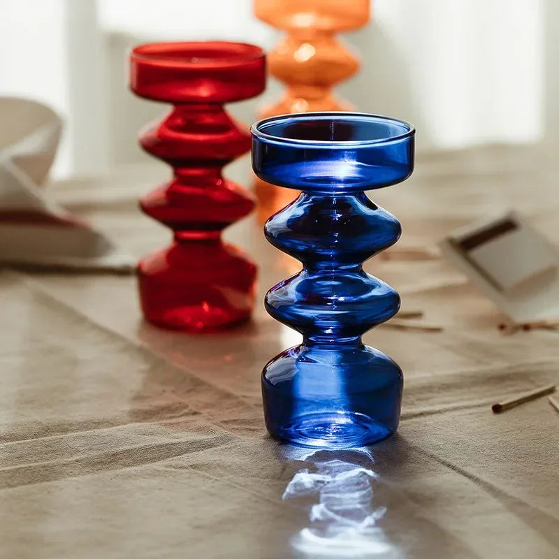 Glas Kerzenhalter für Teelicht – Europäischer Glas Kerzenständer im Kristallstil für Wohndekoration & Hochzeit Kaufschwan®