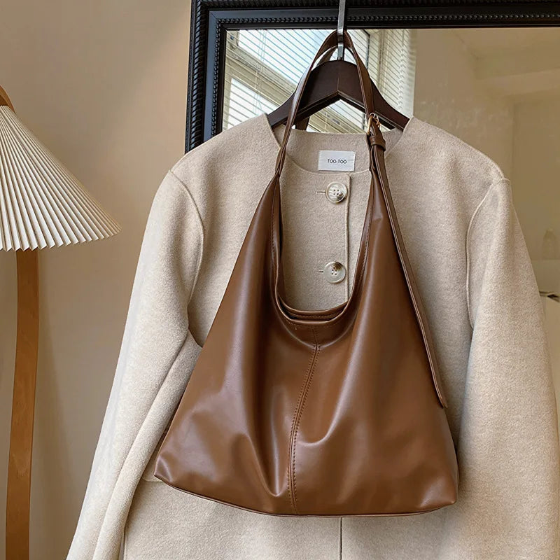 Große Damen Tote Tasche für Eine Schulter – Lässige & Vielseitige Crossbody Handtasche | Modische Schlichte City Tasche Kaufschwan®