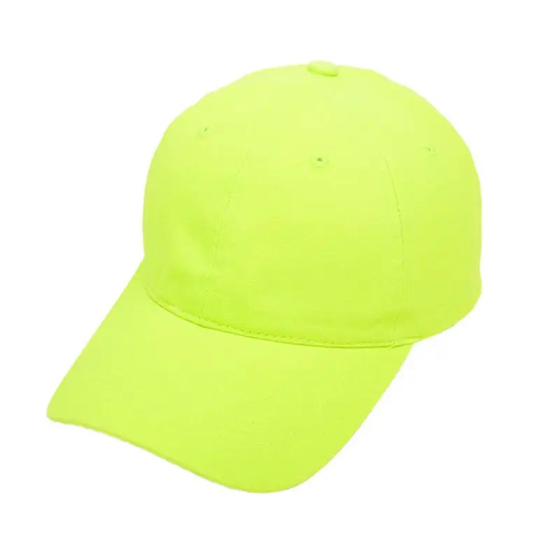 Neon Baumwolle Baseballkappe | Fluoreszierende Neon Farben Baseballcap | Outdoor Sport Snapback Trucker Baseballcap Kaufschwan® Gelb
