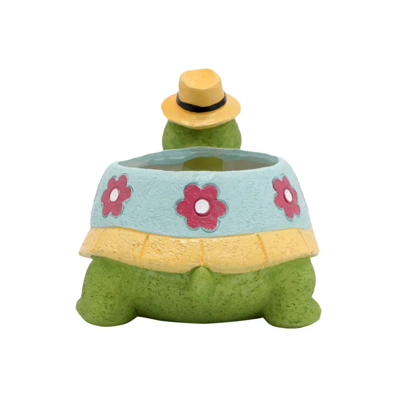 Cartoon Tier Sukkulenten Blumentopf – Niedlicher Schildkröten Pflanztopf | Desktop Wohndeko Ornament Garten Pflanzgefäß Kaufschwan®