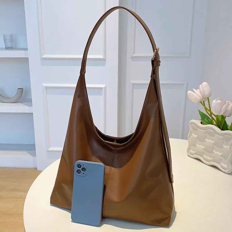Große Damen Tote Tasche für Eine Schulter – Lässige & Vielseitige Crossbody Handtasche | Modische Schlichte City Tasche