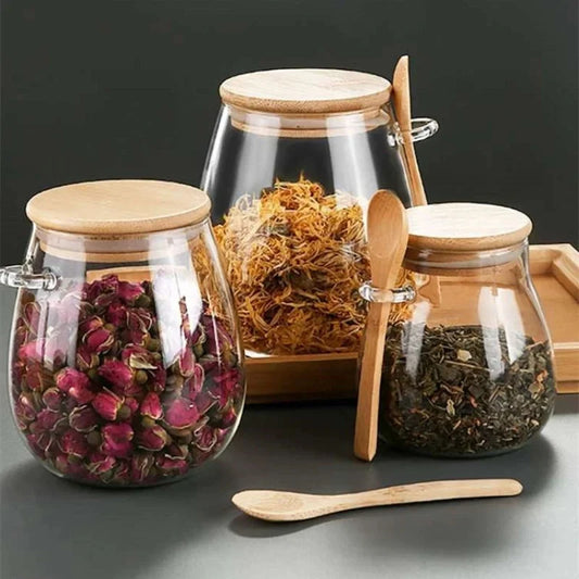 Hochwertige Vorratsbehälter – Glas Aufbewahrungsdosen mit Deckel | Luftdichte Küchenbehälter für Zucker, Tee & Kaffee Kaufschwan®