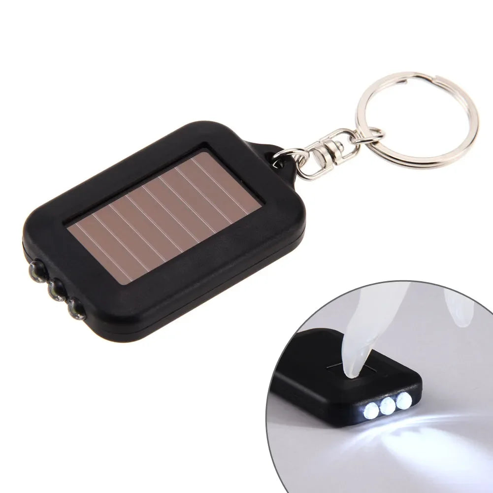 Tragbare LED-Schlüsselanhänger-Solarlampe – Mini-Taschenlampe mit Schlüsselring | Solarbetriebenes Licht für Outdoor, Wandern & Alltag Kaufschwan®