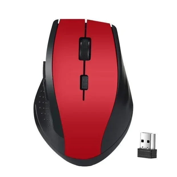 2.4GHz Kabellose Gaming Maus – Ergonomische Computer PC Maus mit USB Empfänger | Laptop Zubehör Kaufschwan® Rot