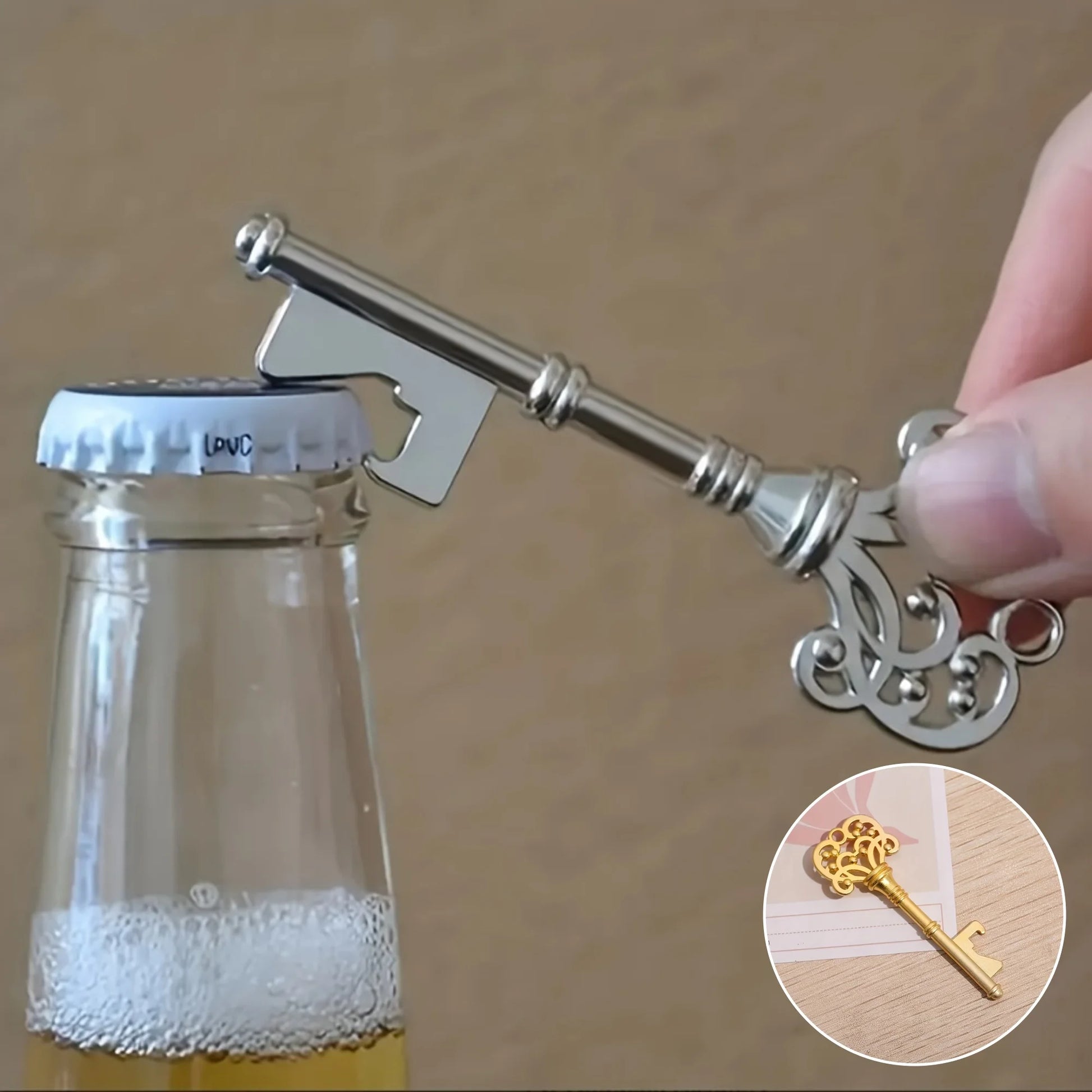 Vintage Kronenschlüssel Flaschenöffner – Klassisches Metall Bar Werkzeug Geschenk Kaufschwan®