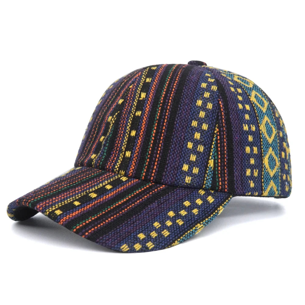 Bohemia Print Baseballkappe | Damen & Herren Boho Stil Baseballcap | Baumwolle Verstellbar Snapback Outdoor Cap Kaufschwan® Style 7