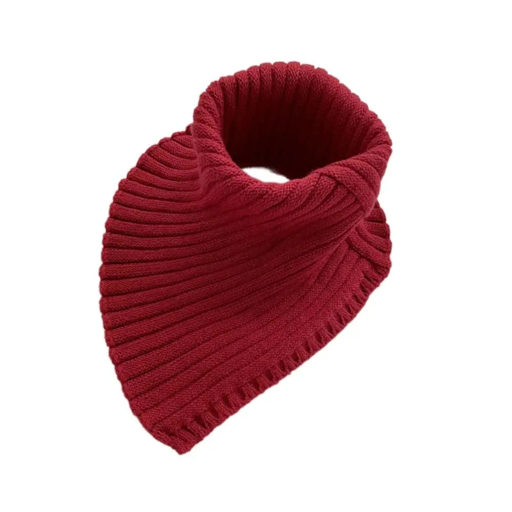Abnehmbarer Winter Schal – Winddichter Gestrickter Fake Rollkragen für Damen | Warmer Halswärmer für Kaltes Wetter Kaufschwan® Weinrot