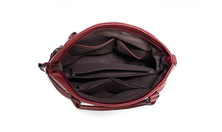 Retro Damen Handtasche – Motorrad Stil Tote Bag aus Weichem PU Leder | Große Casual Schulter- & Crossbody Tasche Kaufschwan®
