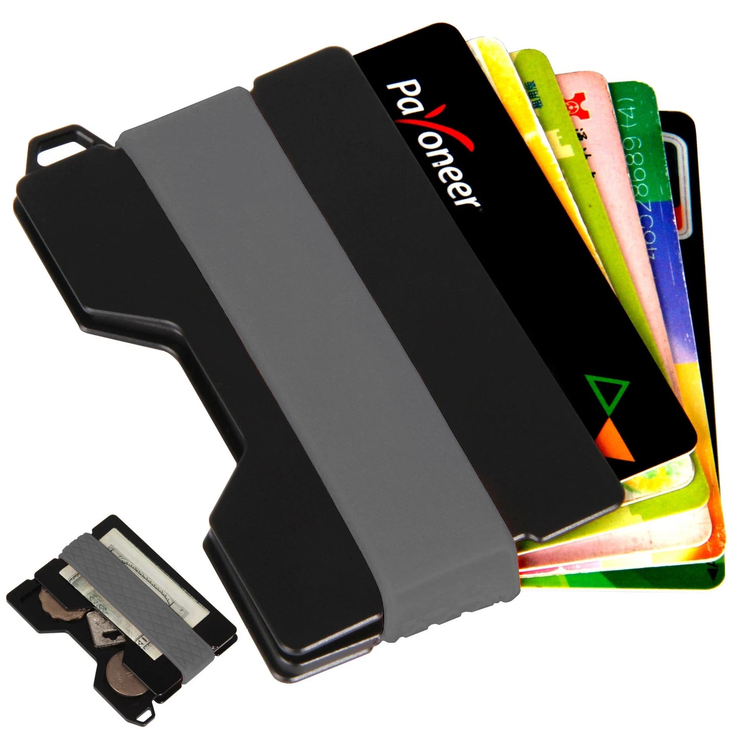 Slim Wallet – Minimalistische Ultraleichte Geldbörse mit Polycarbonat Geldklammer Kaufschwan®
