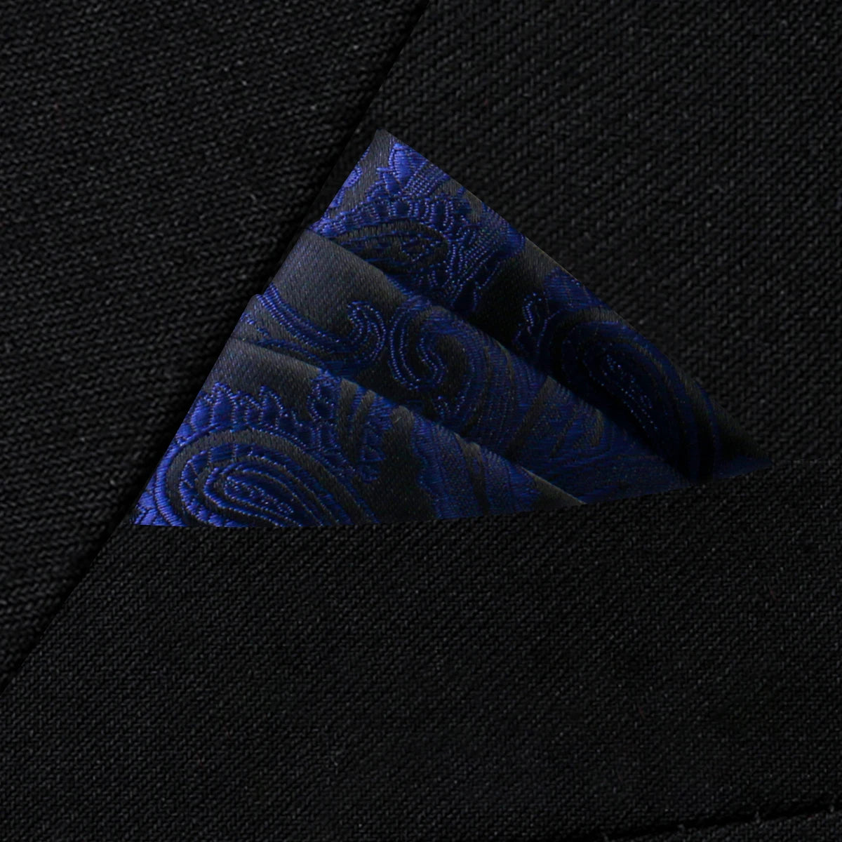 Herren Einstecktuch in Premiumqualität – Neues Design, Einfarbig oder Paisley, Schwarzes Anzug Accessoire in Vielen Farben