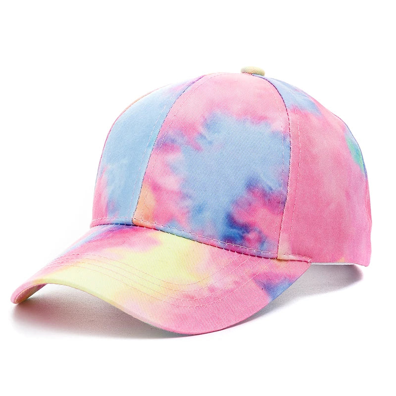 Outdoor Freizeit Regenbogen Kappe | Damen Regenbogen Bunte Baseballkappe | Streetwear Baseballcap Kaufschwan® Gelb Rosa 56cm-60cm