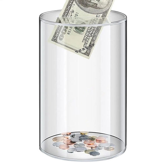 Transparente Acryl Spardose – Große Geld Sparbox für Erwachsene und Kinder Kaufschwan®