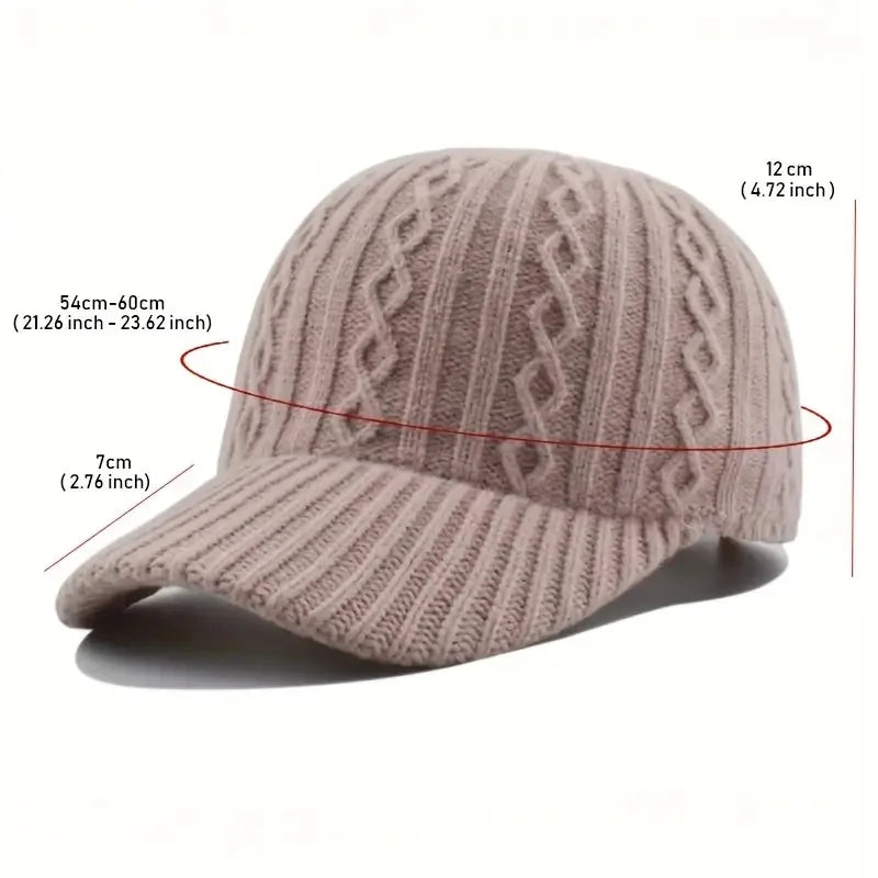 Trendige Gestrickte Baseballkappe | Herren & Damen Herbst/Winter Fashion Baseballcap | Vielseitig & Warm Kaufschwan®
