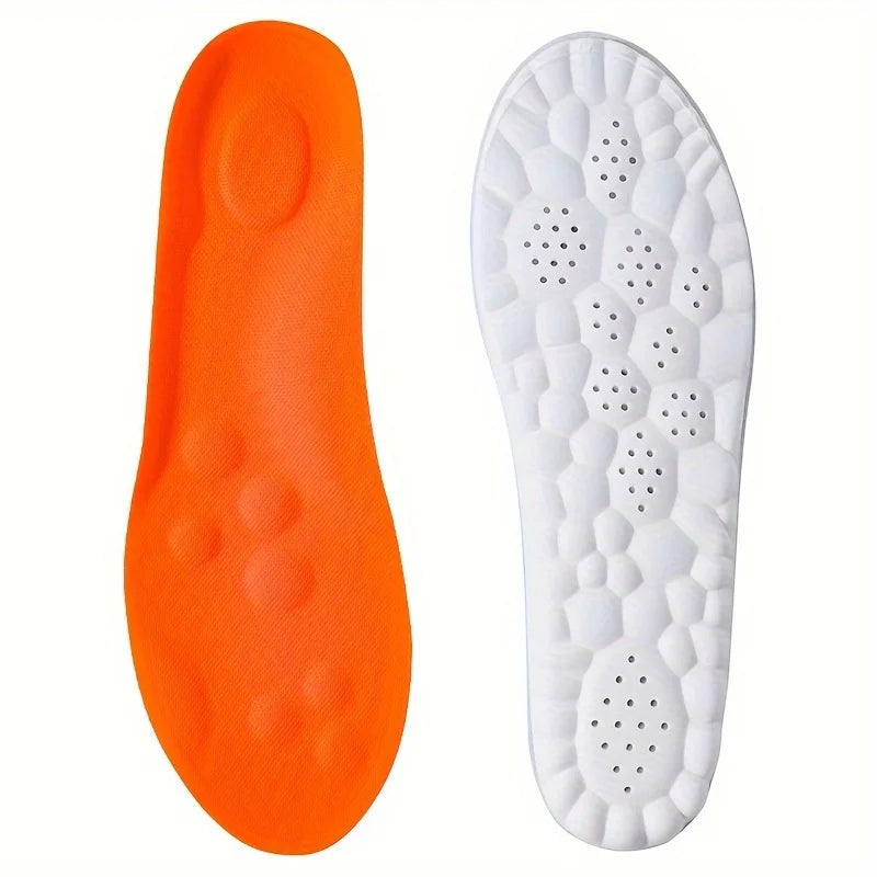 Latex Sport Einlegesohlen – Weiche Orthopädische Fußgewölbestütze | 1/2/4 Paar | Atmungsaktive & Geruchshemmende Schuheinlagen Kaufschwan® Orange EU43-44
