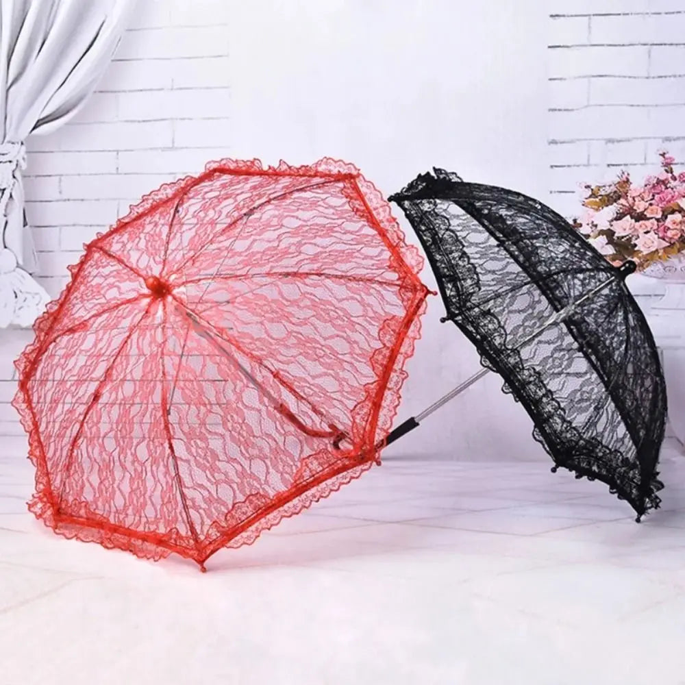 Eleganter Spitzen Brautschirm – Floraler Hochzeitsschirm im Vintage Stil Kaufschwan®