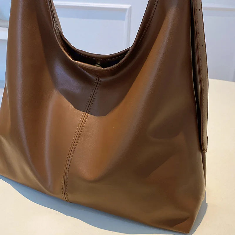 Große Damen Tote Tasche für Eine Schulter – Lässige & Vielseitige Crossbody Handtasche | Modische Schlichte City Tasche