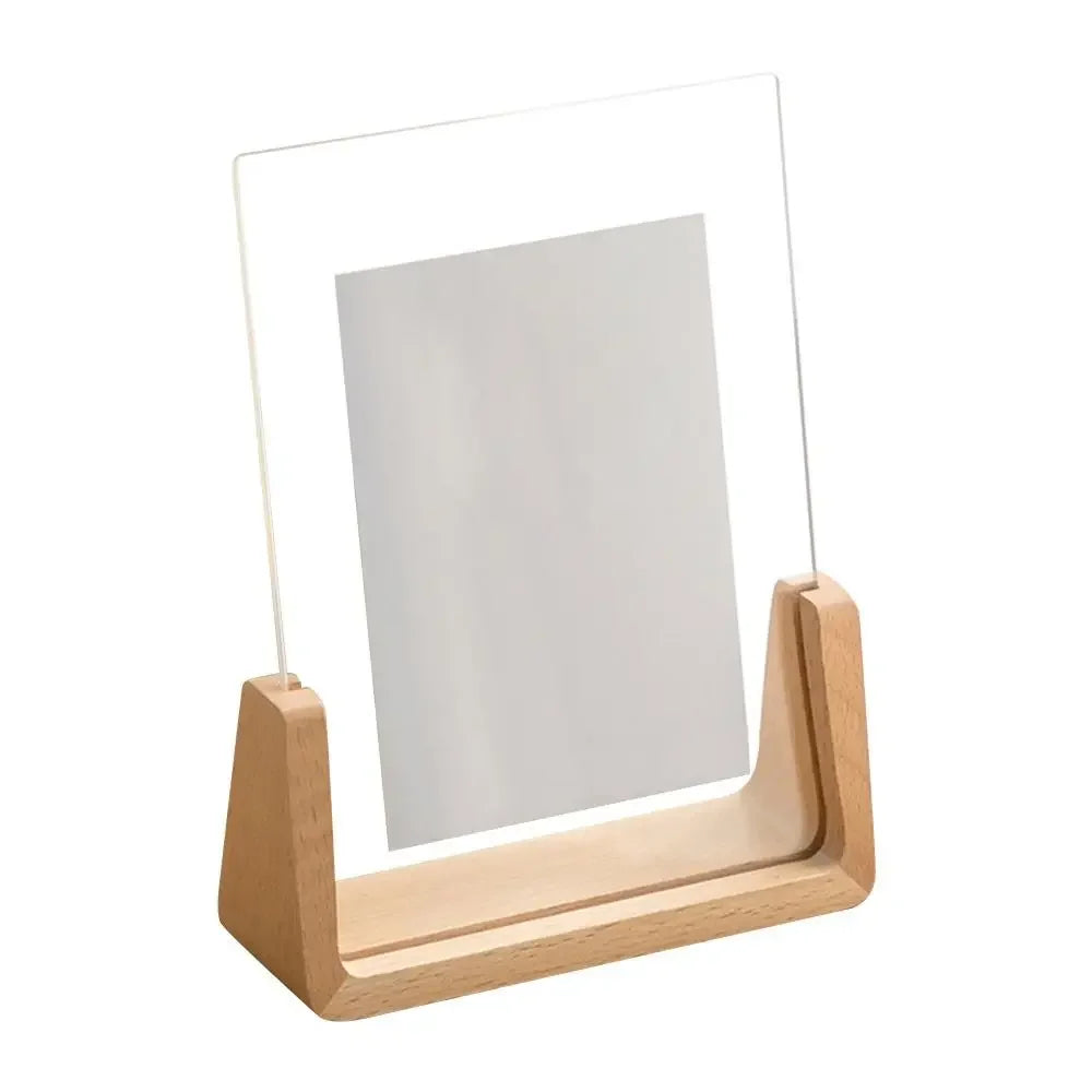 Walnuss / Buche Kreativer Acryl U Form Bilderrahmen – Transparenter Holz Desktop Fotorahmen Kaufschwan® 12.7x17.8cm-A