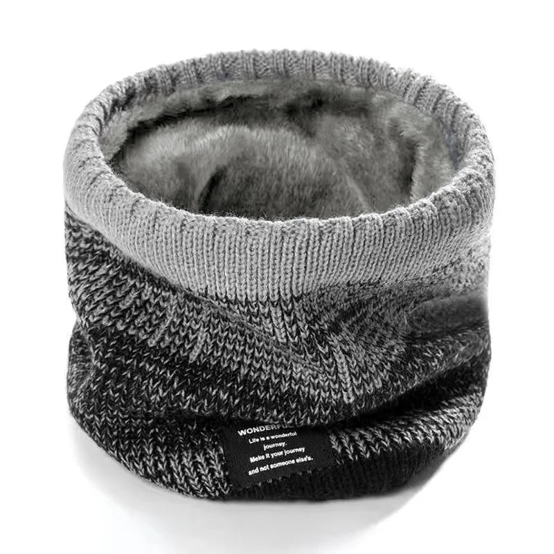 Winter Weicher Gestrickter Nackenwärmer – Dick Gefütterter Gradient Flausch Schal für Damen & Herren | Kälteschutzkragen für Outdoor Wandern & Radfahren Kaufschwan®