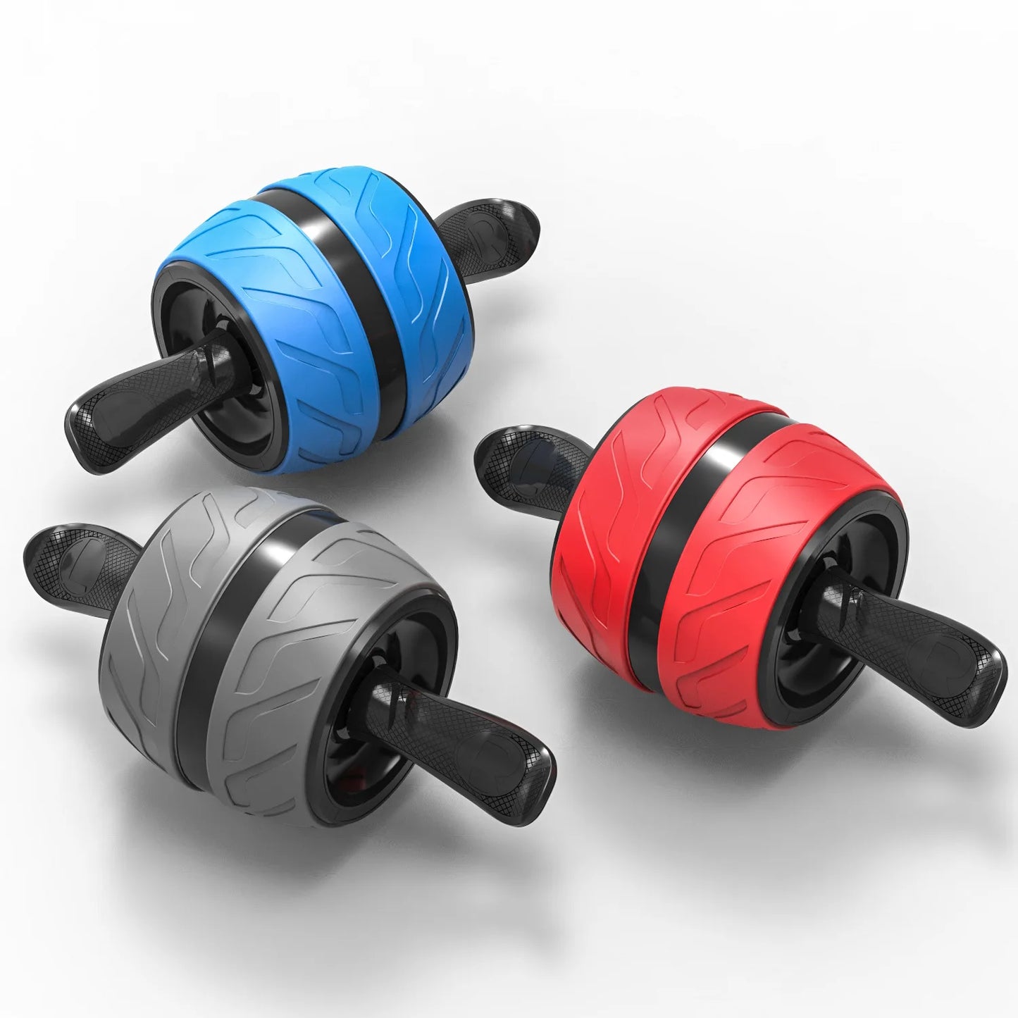 Ab-Roller mit Rückprallfunktion & Knieschutzmatte – Bauchtrainer Fitnessgerät für Zuhause & Studio Kaufschwan®